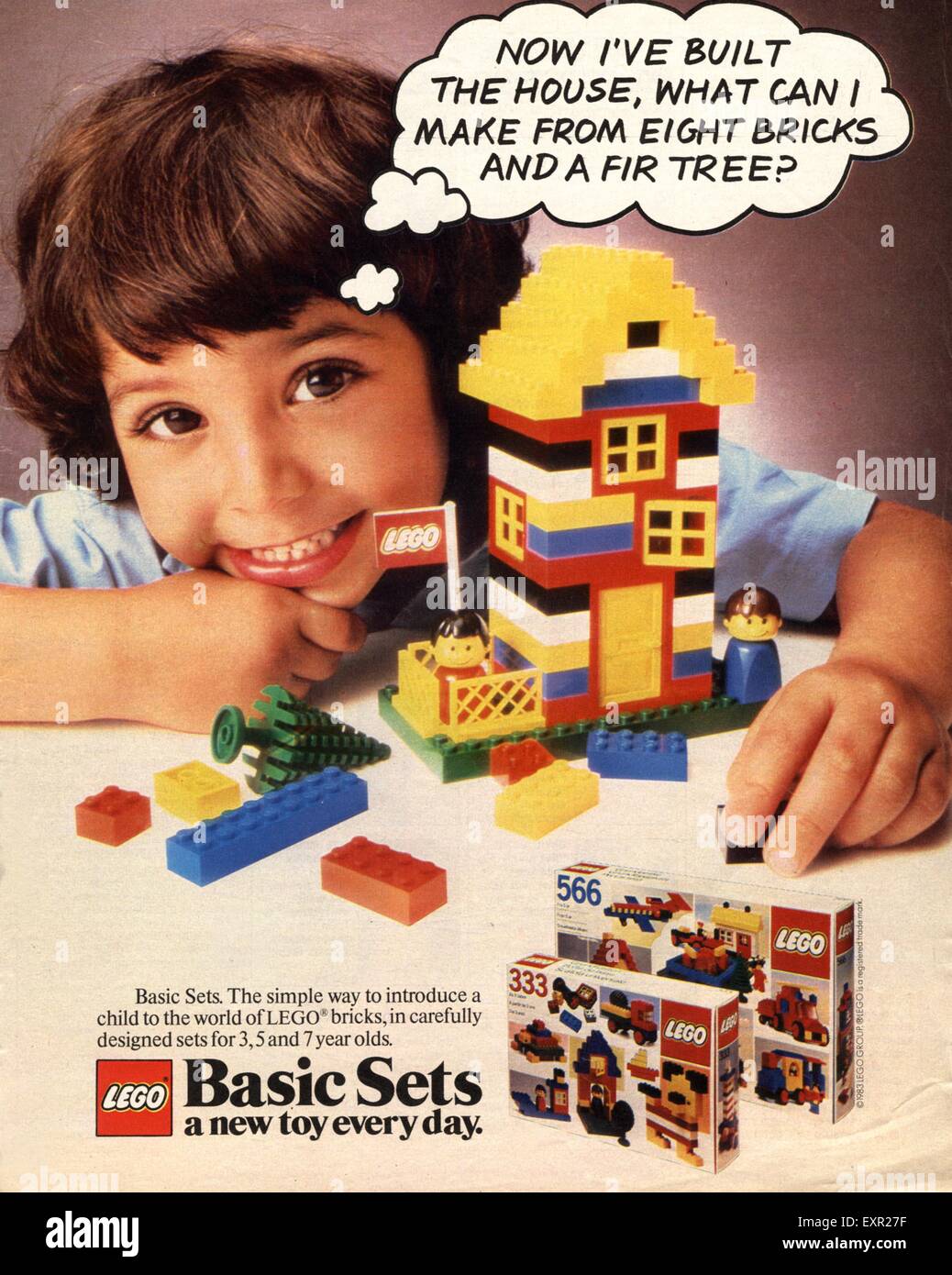 1980er Jahre UK Lego Magazin Anzeige Stockfoto
