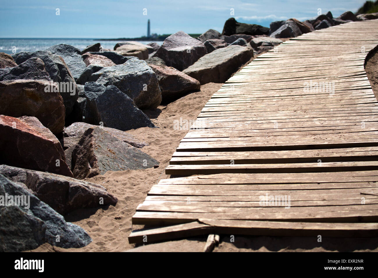 Montrose Strand Gehweg Scotland UK Stockfoto