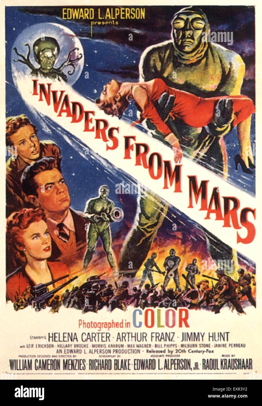 1960er Jahren USA Invasoren vom Mars Film Poster Stockfoto