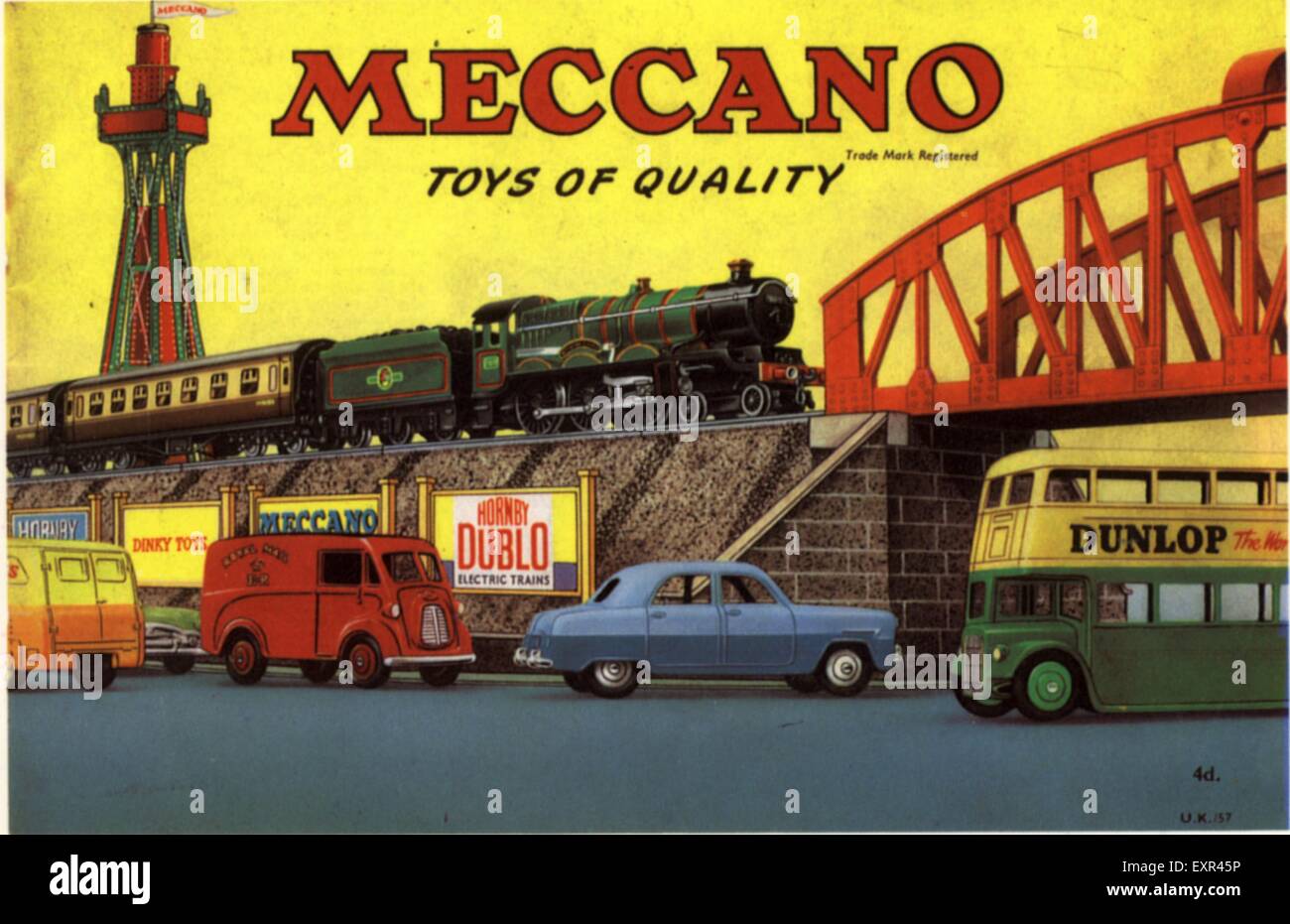 1920er Jahre UK Meccano Zeitschrift Anzeige Stockfoto