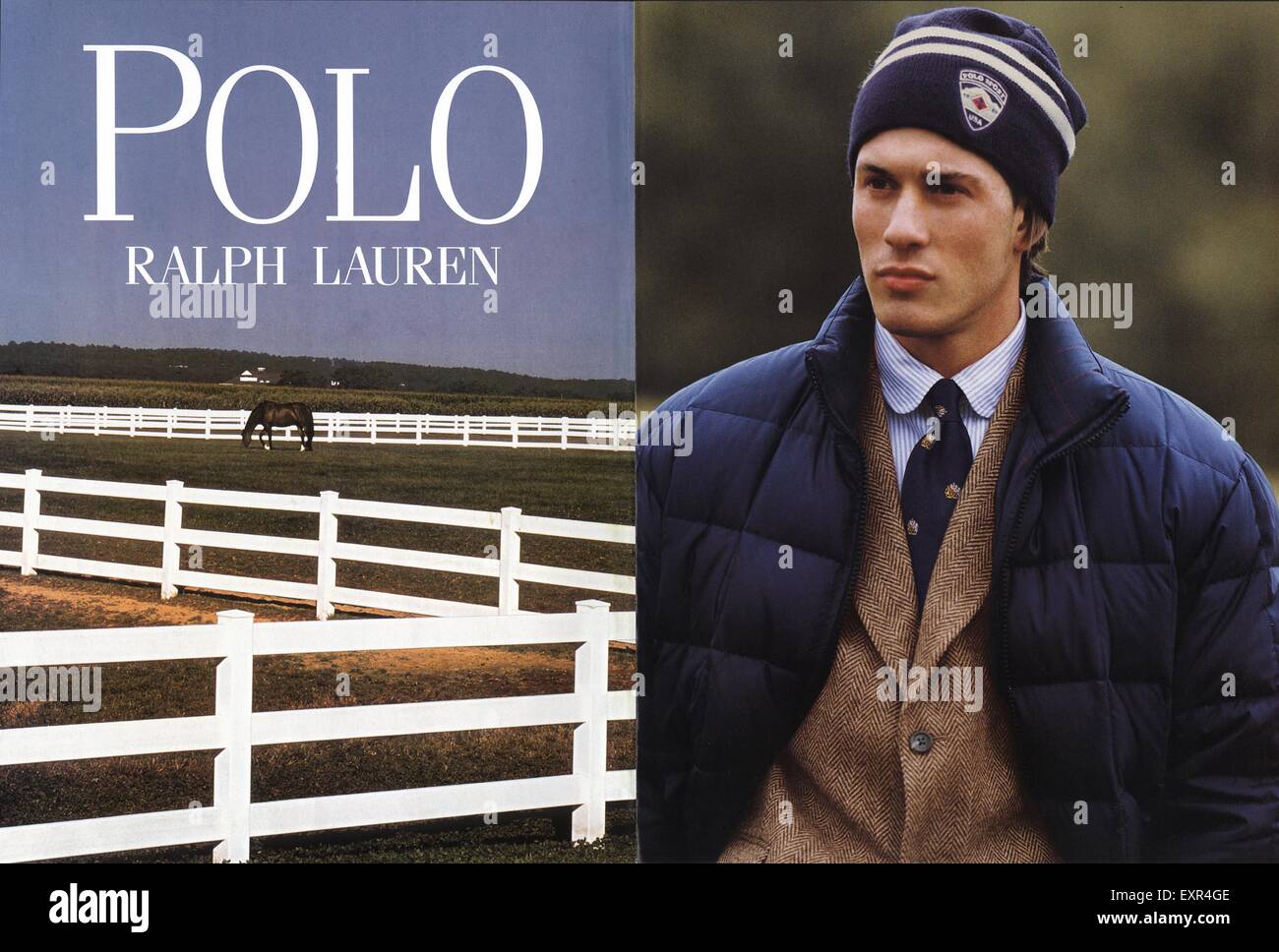1990er Jahre UK Polo Ralph Lauren Herren Mode Magazin Anzeige  Stockfotografie - Alamy