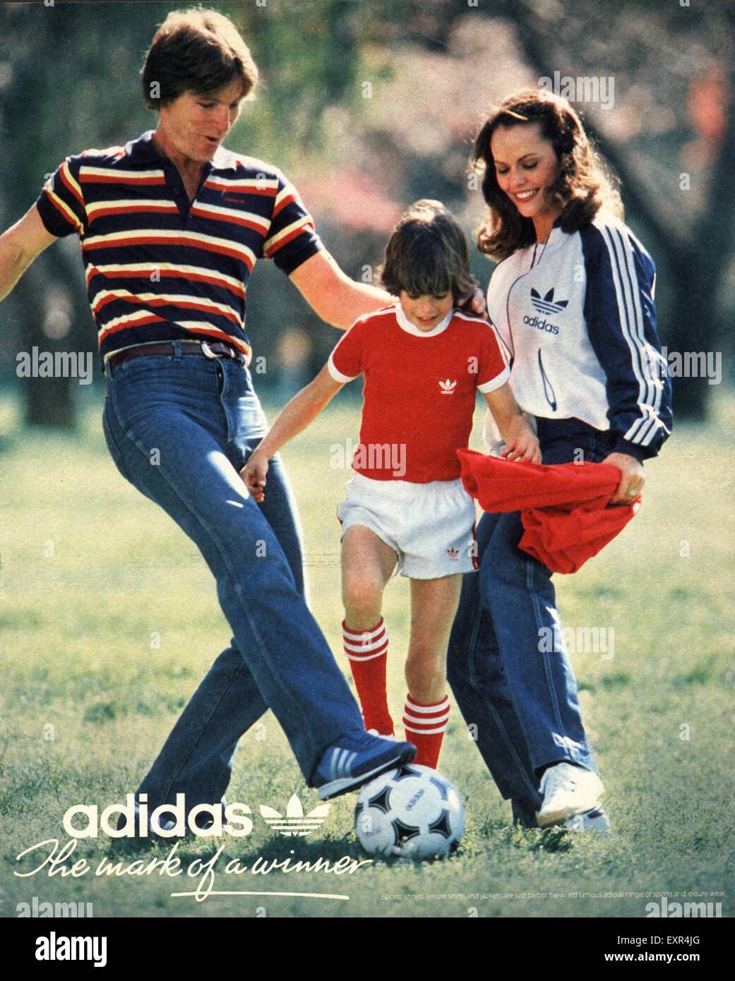 1980er Jahre UK Adidas Magazin Anzeige Stockfotografie - Alamy