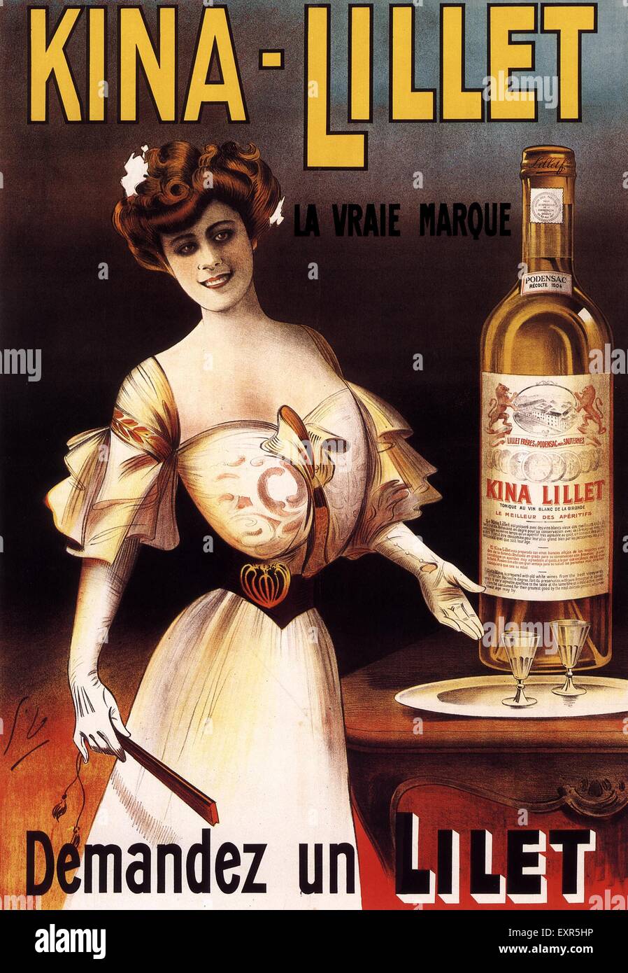 1910er Jahre Frankreich Lillet Poster Stockfoto
