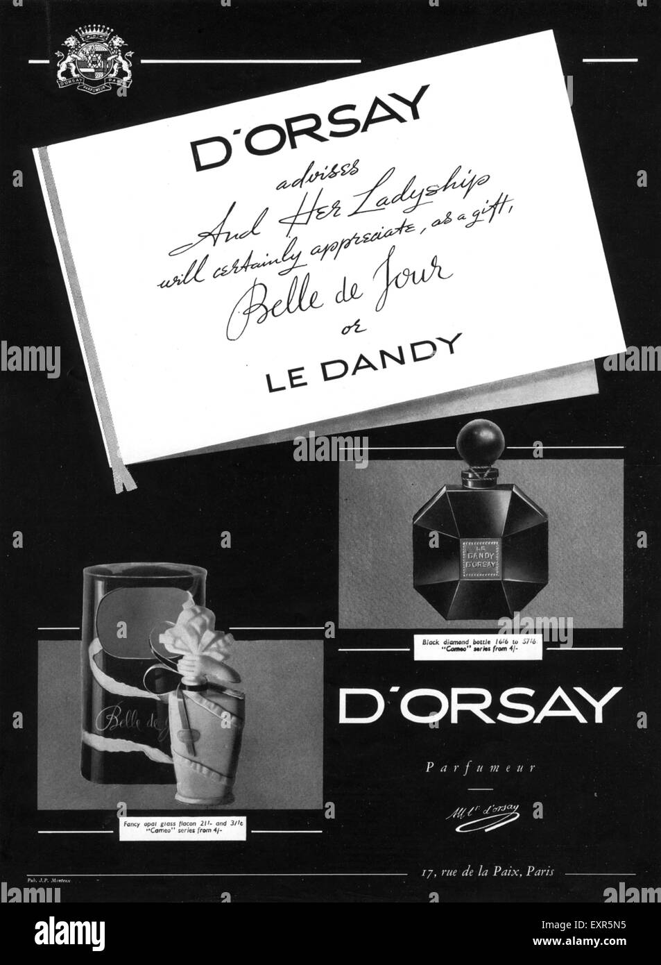 1930er Jahre UK d ' Orsay Magazin Anzeige Stockfoto