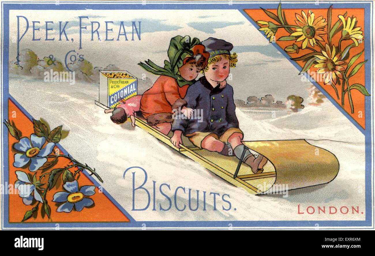1890er Jahren UK Peek, Frean und Co Poster Stockfoto