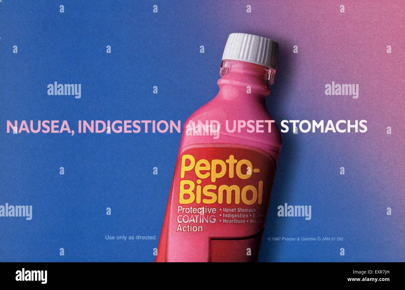 1990er Jahren USA Pepto-Bismol Magazin Anzeige Stockfoto