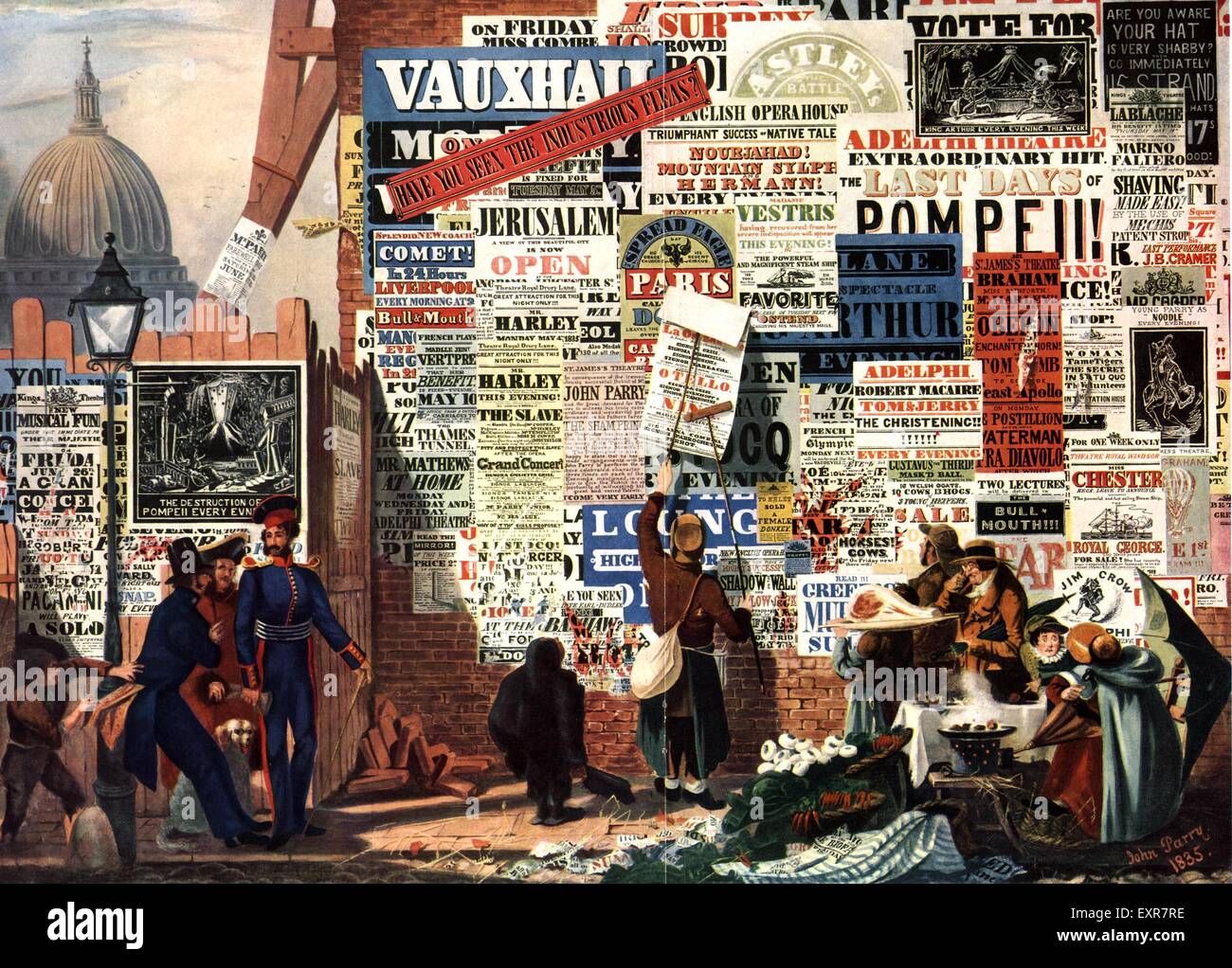 1840er Jahren & Pre UK Plakate Poster Stockfoto
