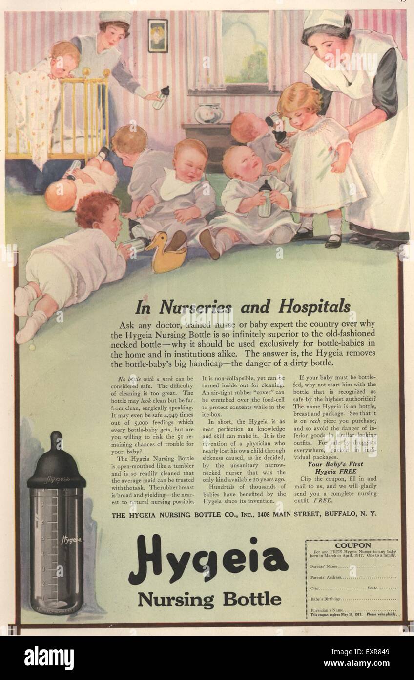 1920er Jahren USA Hygeia Magazin Anzeige Stockfotografie Alamy