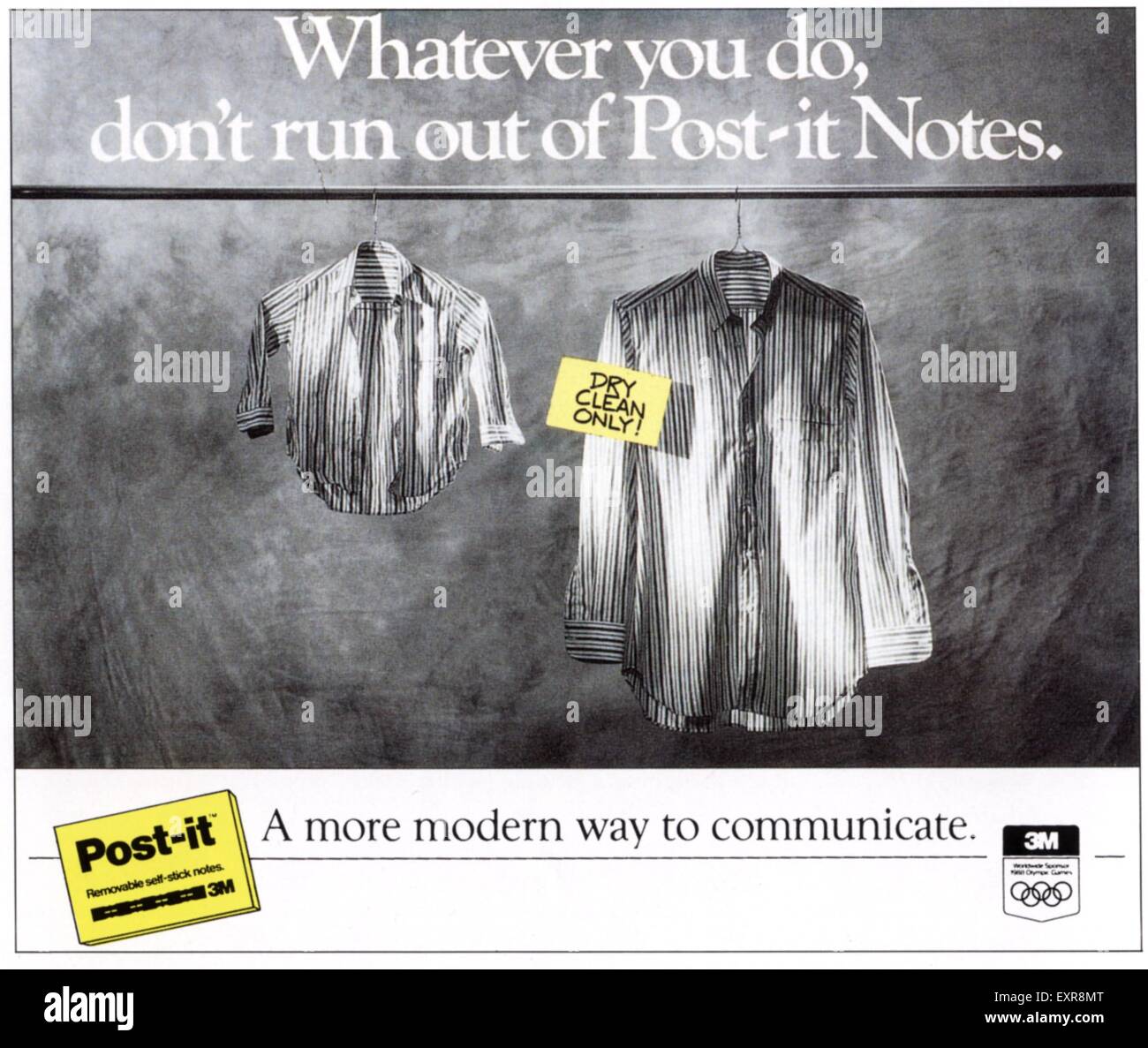 1980er Jahre UK 3M Magazin Anzeige Stockfoto