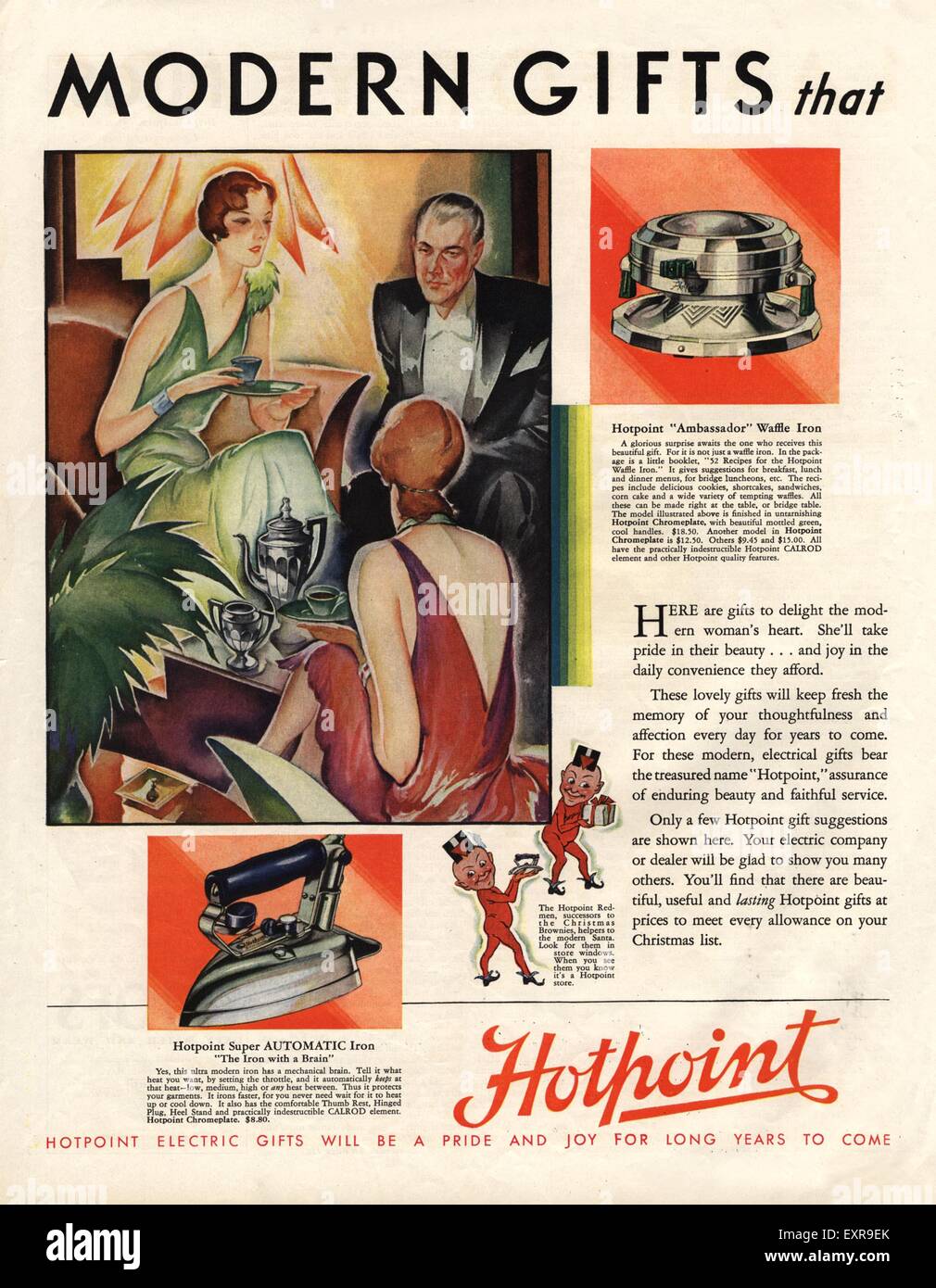 1950er Jahren USA Hotpoint Magazin Anzeige Stockfoto