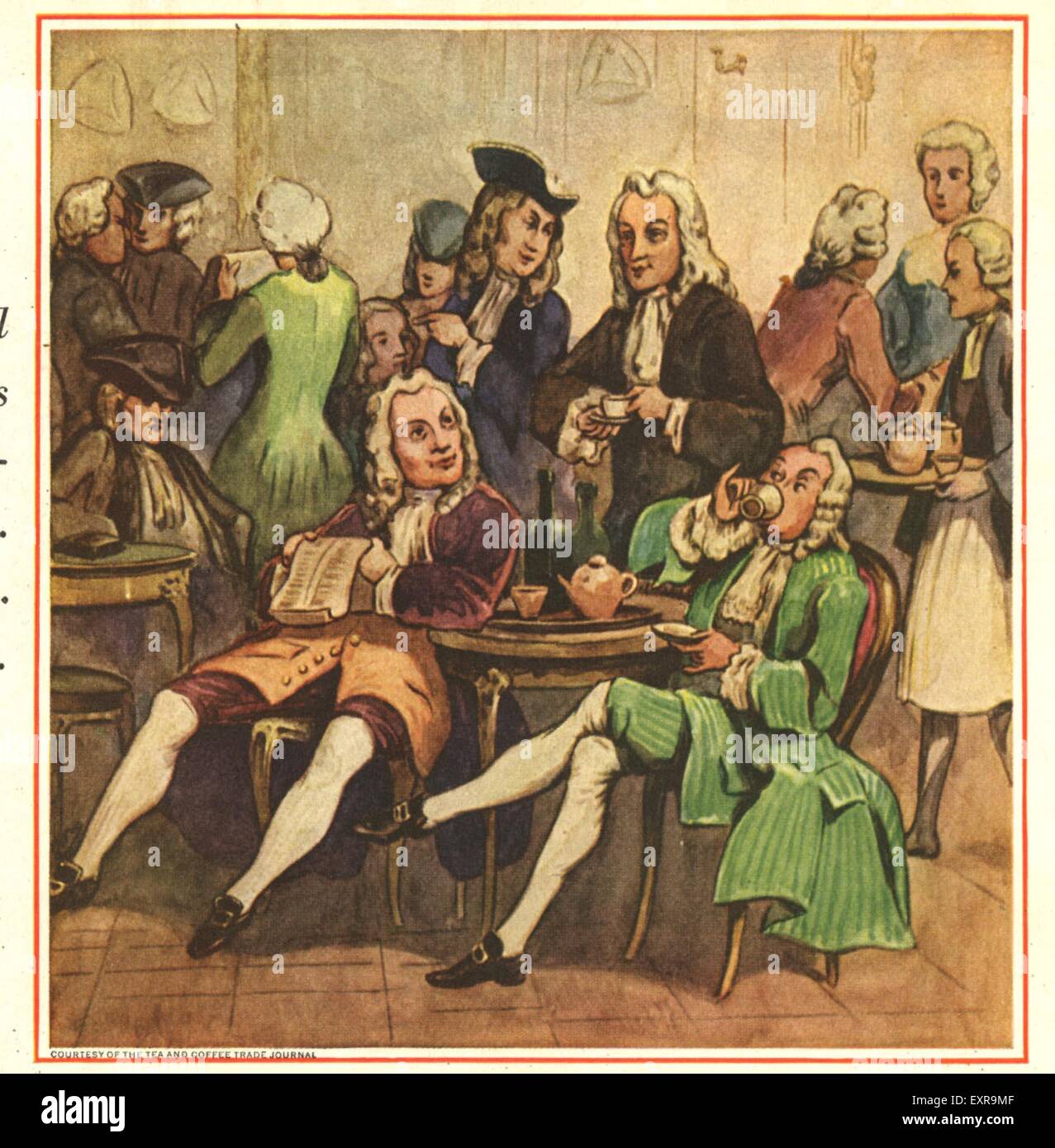 1850er Jahre USA Kaffee trinken Magazin Platte Stockfoto