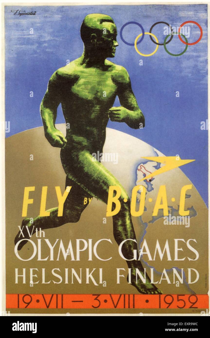 1950er Jahre UK British Airways Poster Stockfoto
