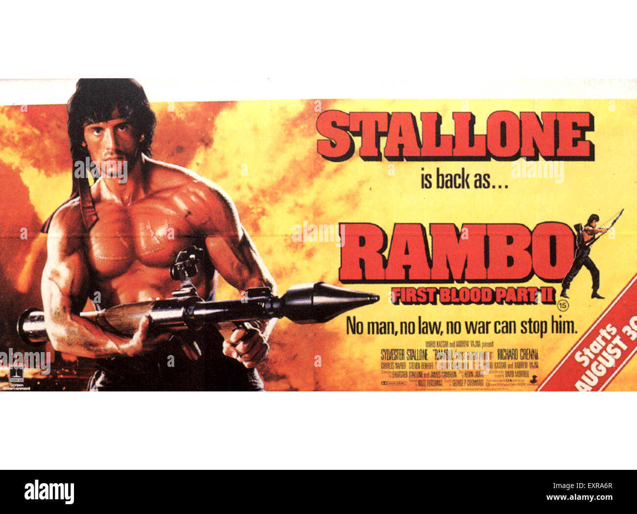 1980er Jahre USA Rambo Filmposter Stockfoto