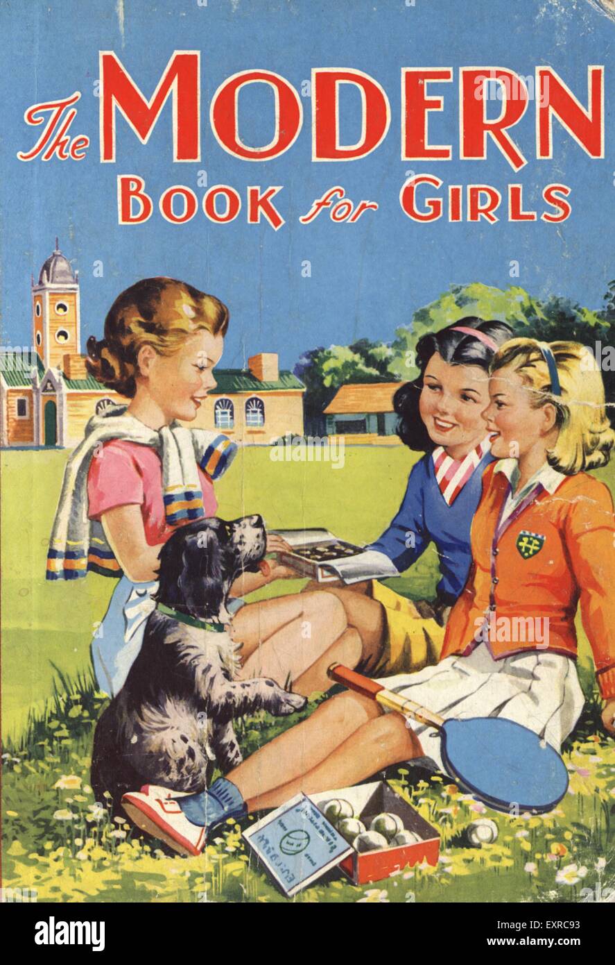 1950er Jahre UK das moderne Buch für Mädchen Comic / jährliche decken Stockfoto
