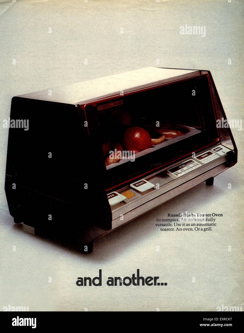 1970er Jahre UK Russell Hobbs Toaster und Öfen Magazin Anzeige (Detail) Stockfoto
