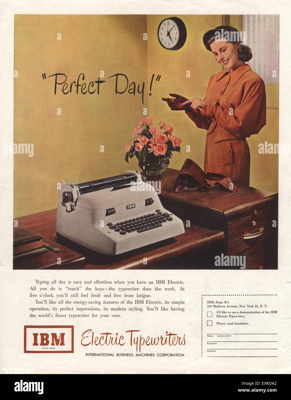 1950er Jahren USA IBM Magazin Anzeige Stockfoto