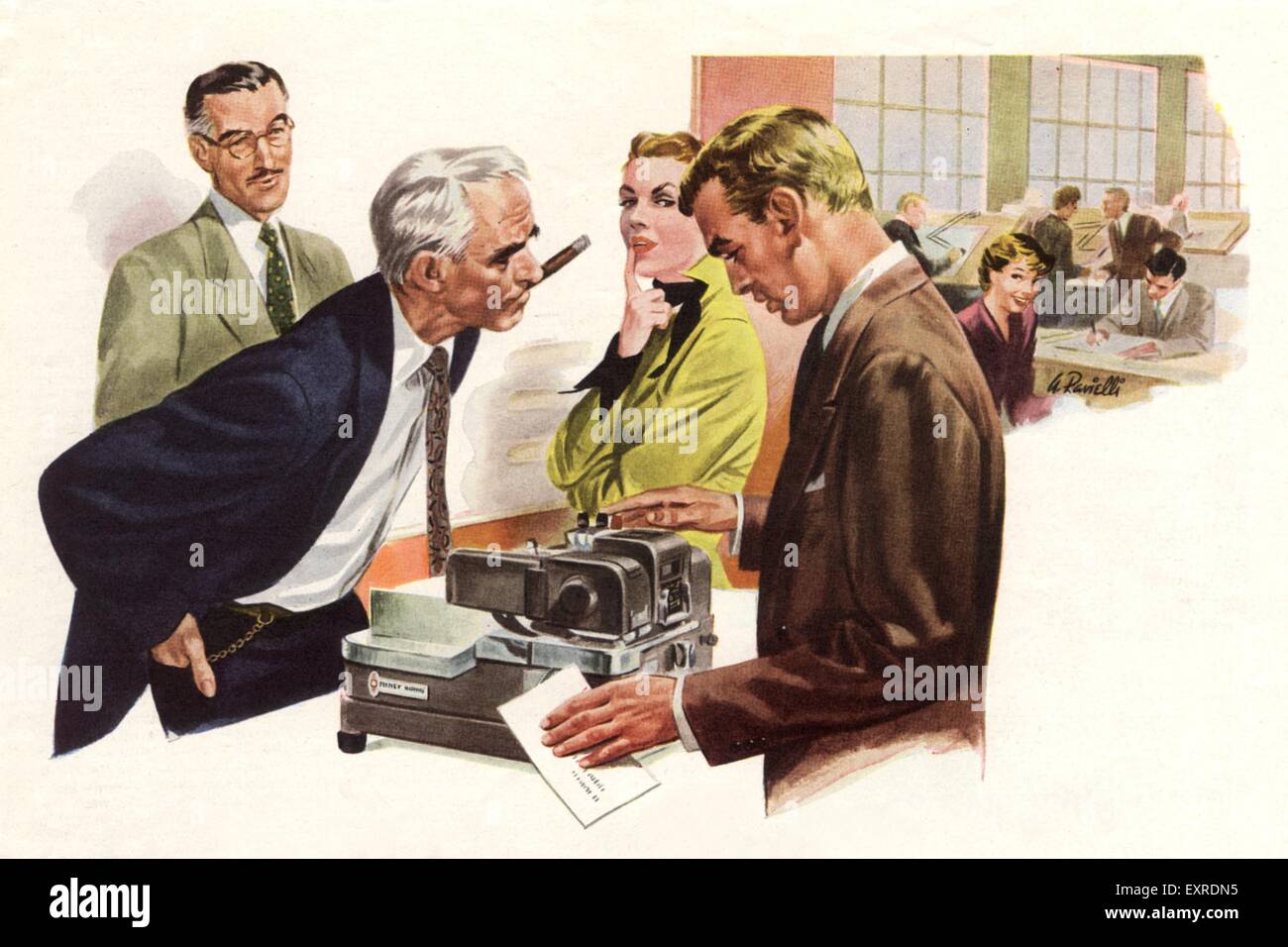 1950er Jahren USA Ungeduld Magazin Anzeige (Detail) Stockfoto