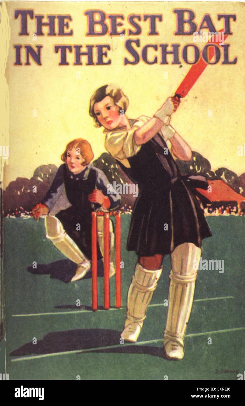 1930er Jahren Großbritannien die beste Fledermaus In der Schulbuch Cover Stockfoto