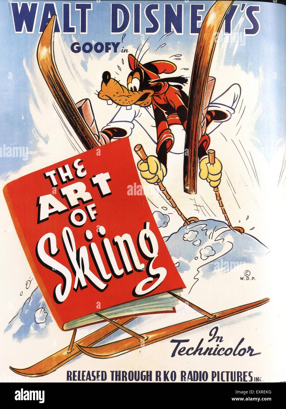 1940er Jahren USA Walt Disney die Kunst des Ski Filmplakat Stockfoto