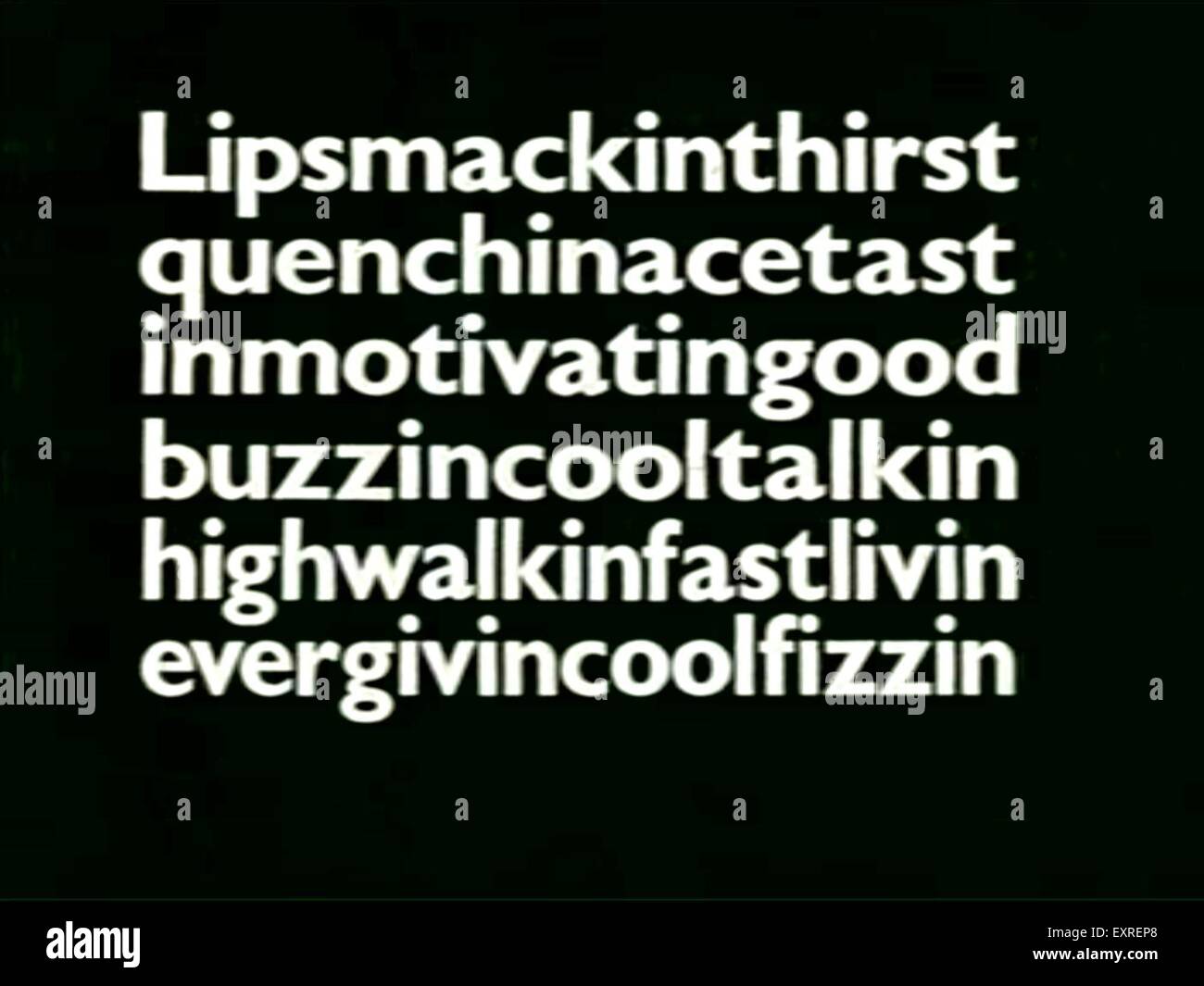 1970er Jahre UK Pepsi TV-Spot (greifen) Stockfoto