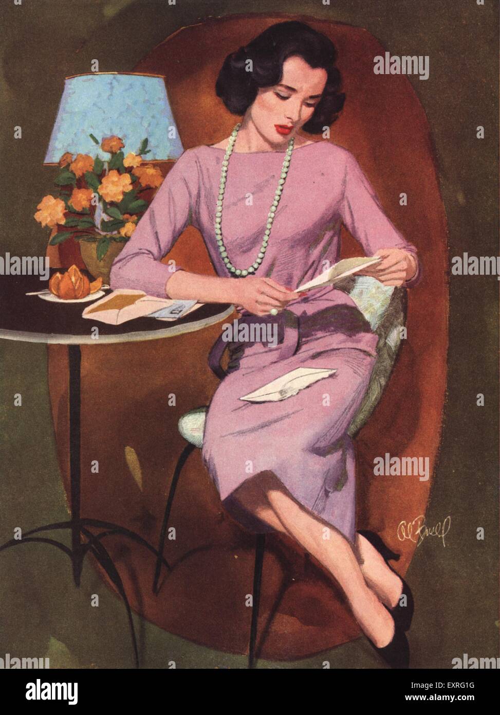 1950er Jahren USA Qual Tanten Magazin Platte Stockfoto