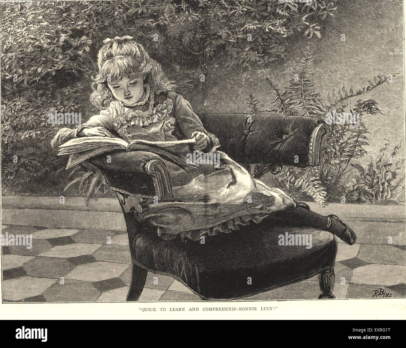1890er Jahren UK Lesebücher buchen Platte Stockfoto