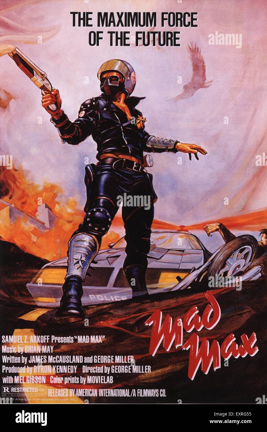 1980er Jahre USA Mad Max Film Poster Stockfoto