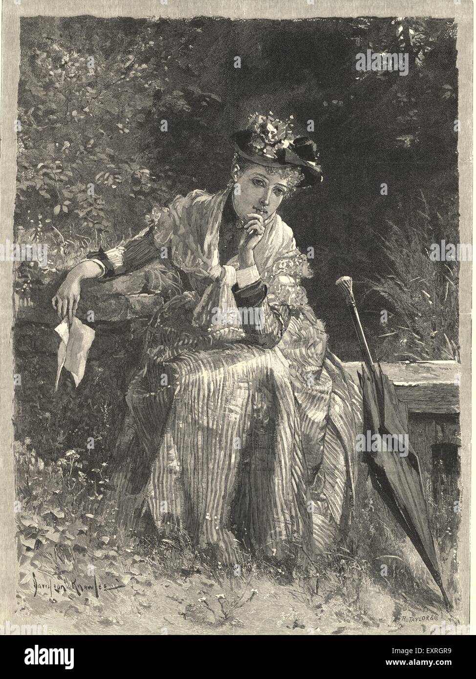 1880 s UK Illustrationen buchen Platte Stockfoto