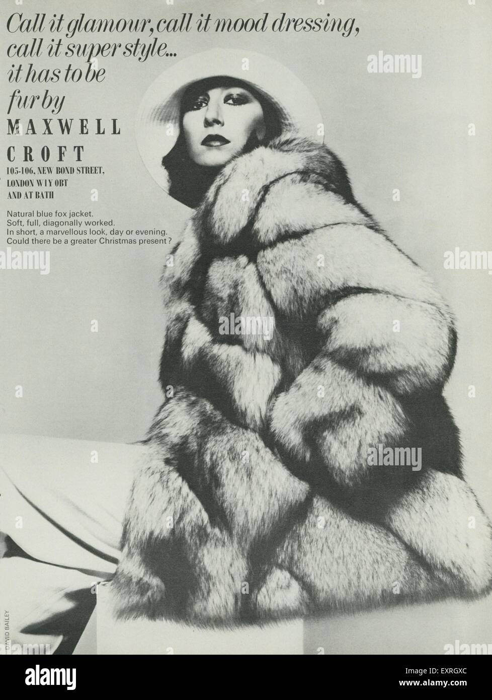 1970er Jahren USA Maxwell Croft Magazin Anzeige Stockfoto