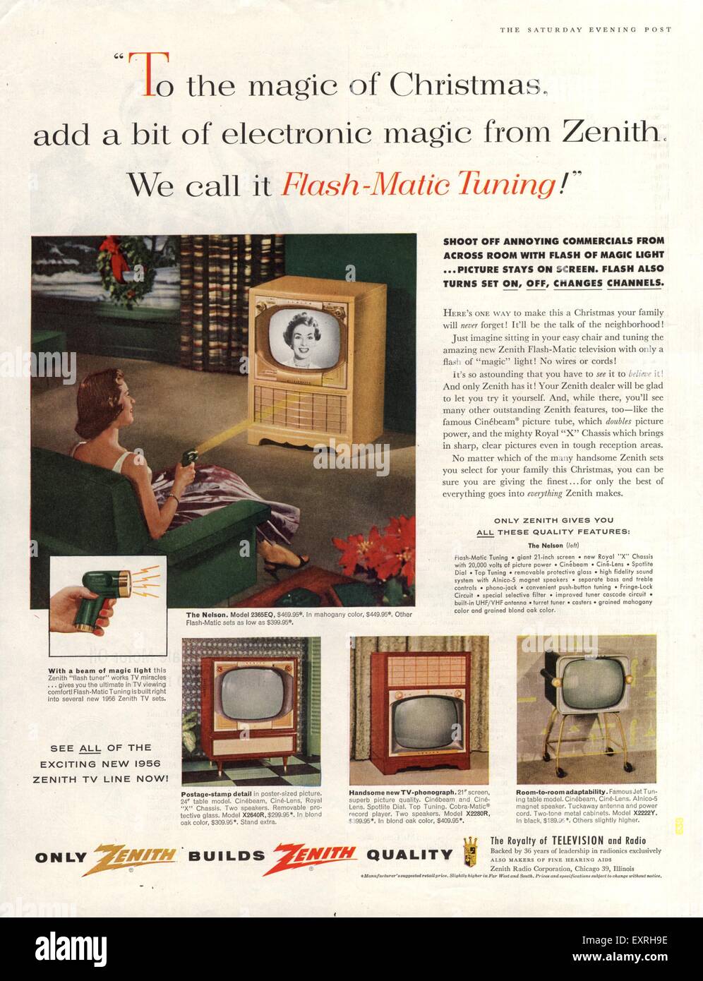 1950er Jahren Usa Zenith Magazin Anzeige Stockfoto Bild 85341018
