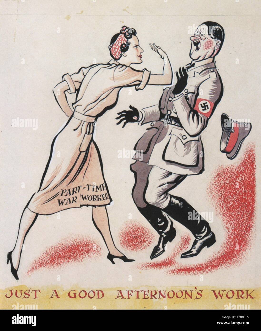 1940er Jahre UK Propaganda Poster Stockfoto