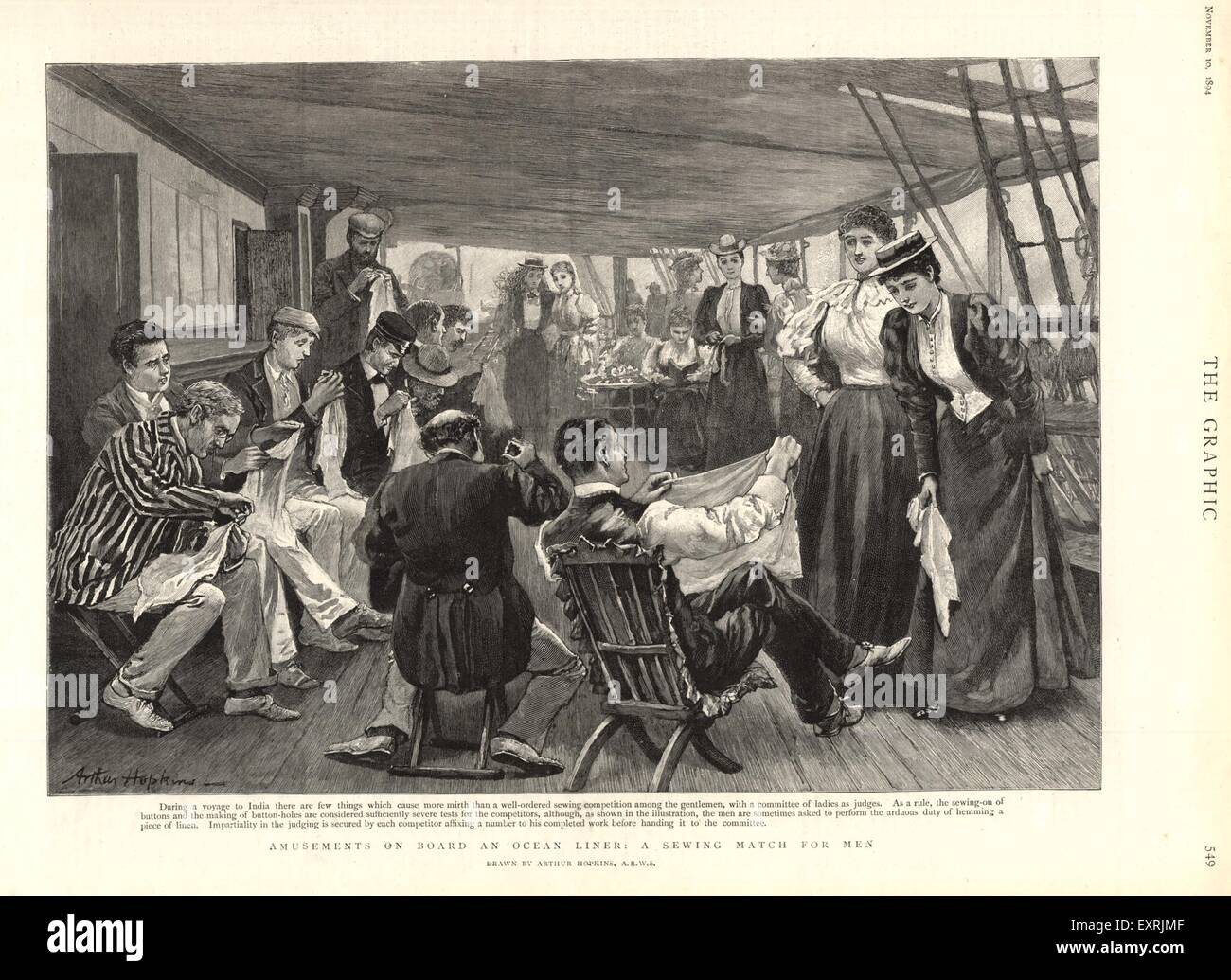 1890er Jahren Großbritannien Kreuzfahrt Schiffe Magazin Platte Stockfoto