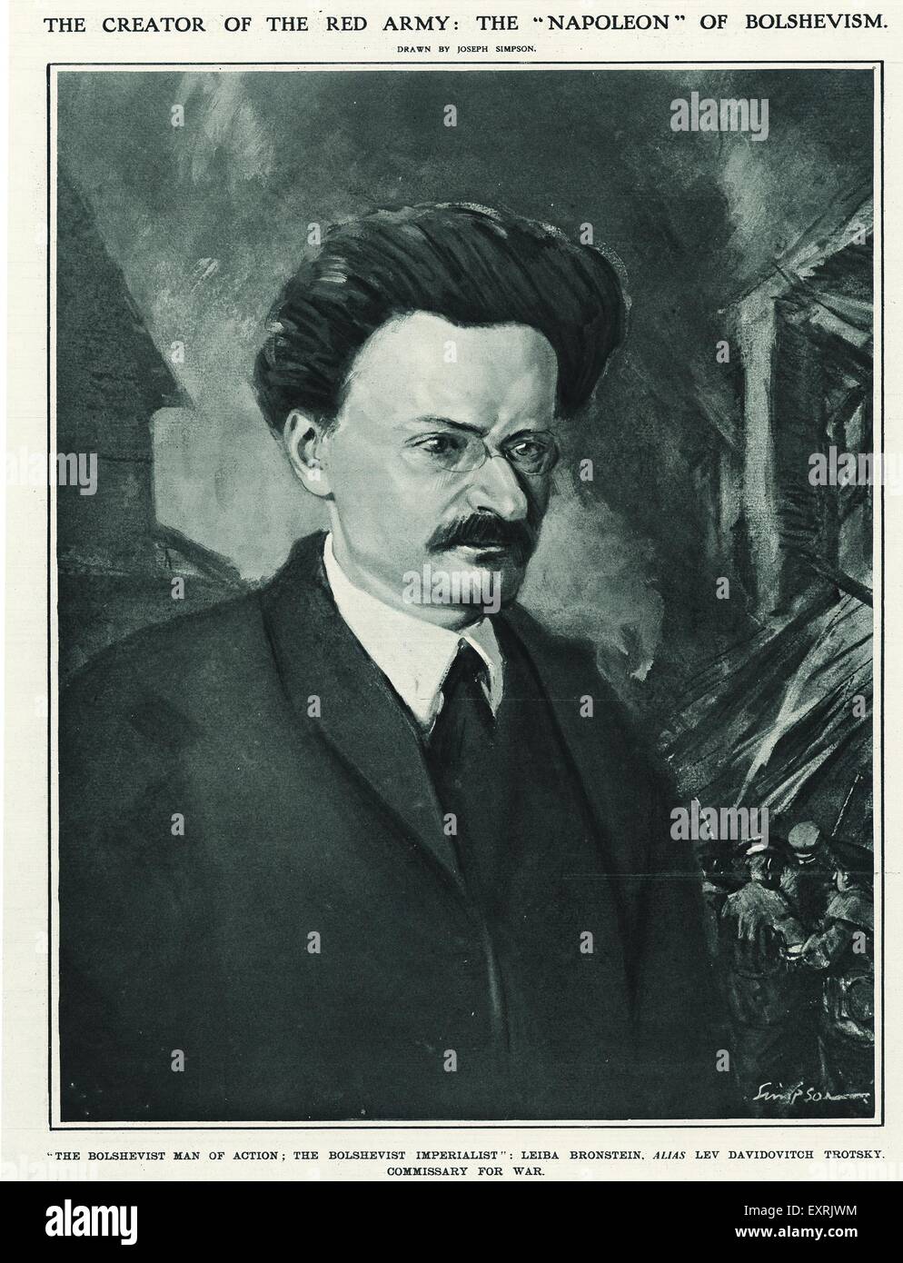 1910er Jahre UK Trotzki Magazin Platte Stockfoto