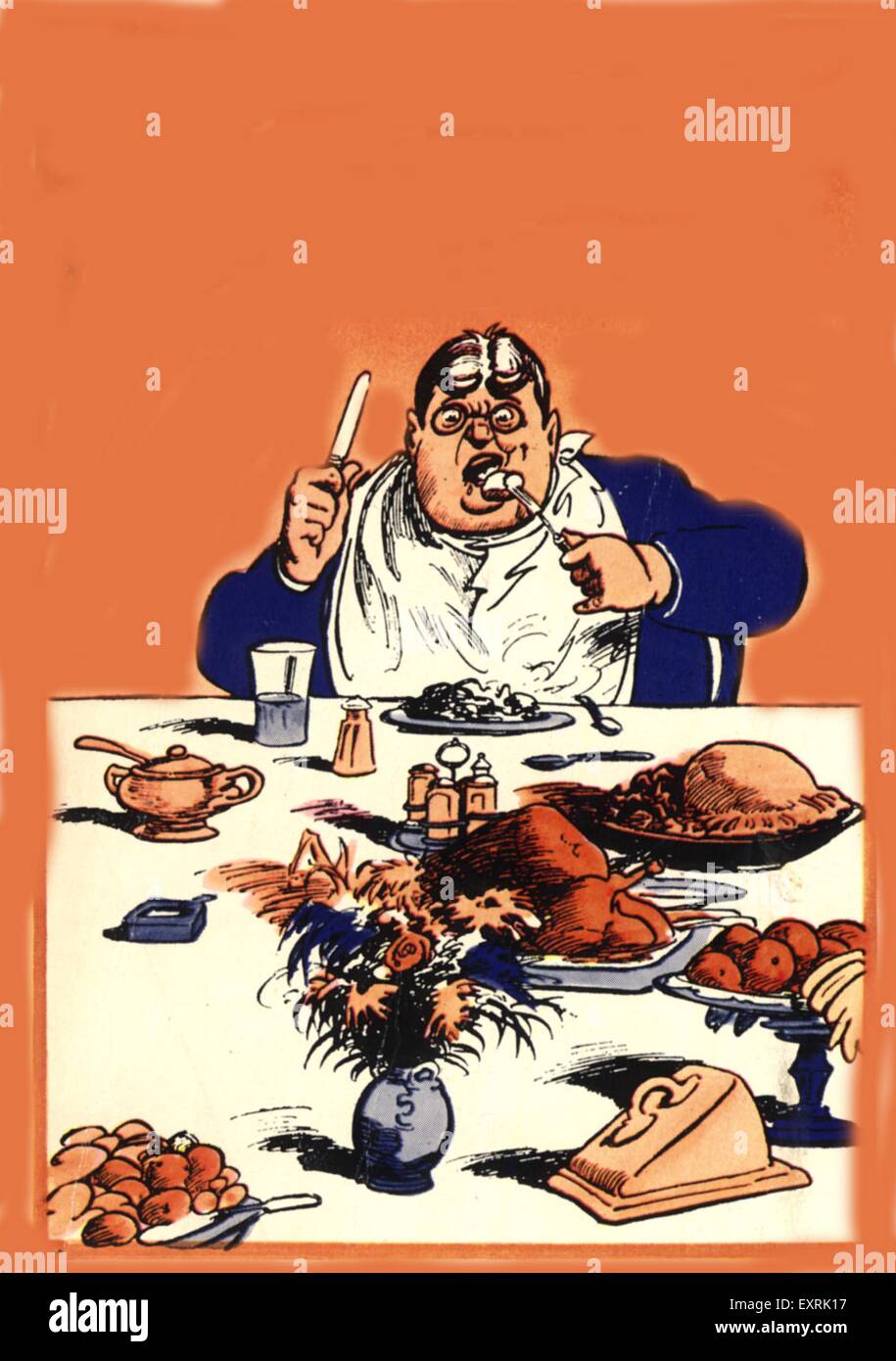 1920er Jahre UK Billy Bunter Comic / Cartoon-Platte Stockfoto