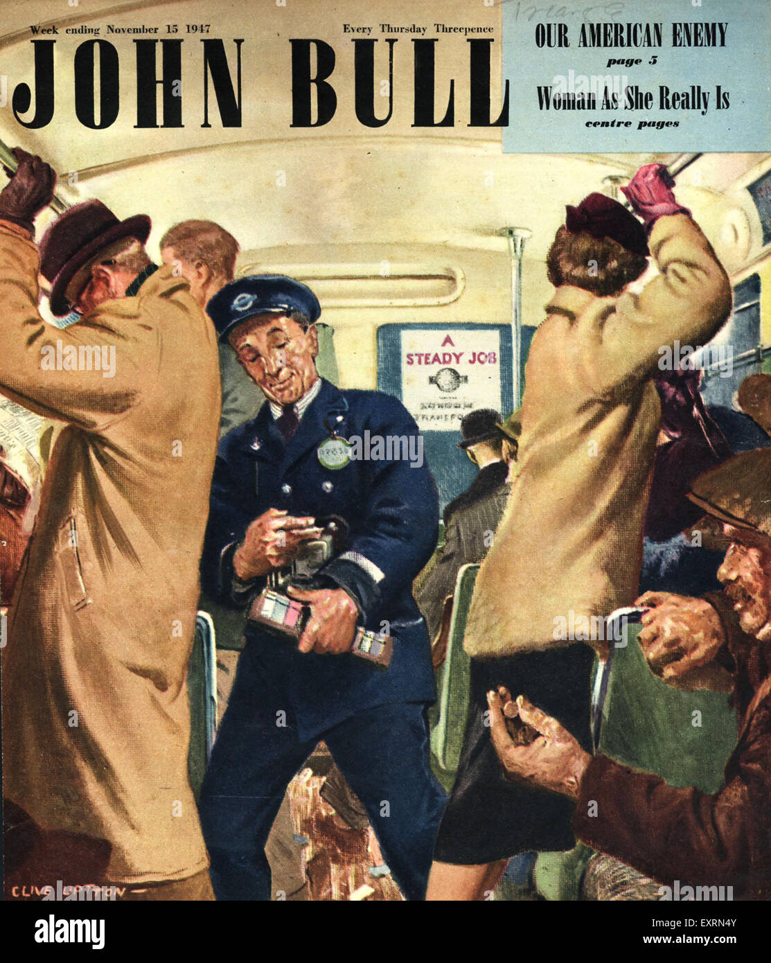 1940er Jahre UK John Bull Magazin-Cover Stockfoto