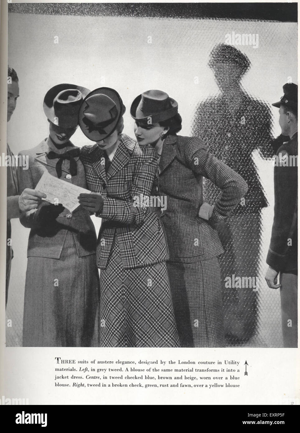 1940er Jahre UK Mode Magazin-Platte Stockfoto
