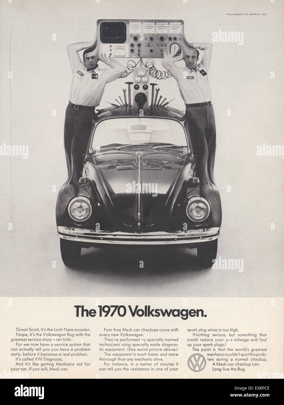 1970er Jahren USA Volkswagen Magazin Anzeige Stockfoto