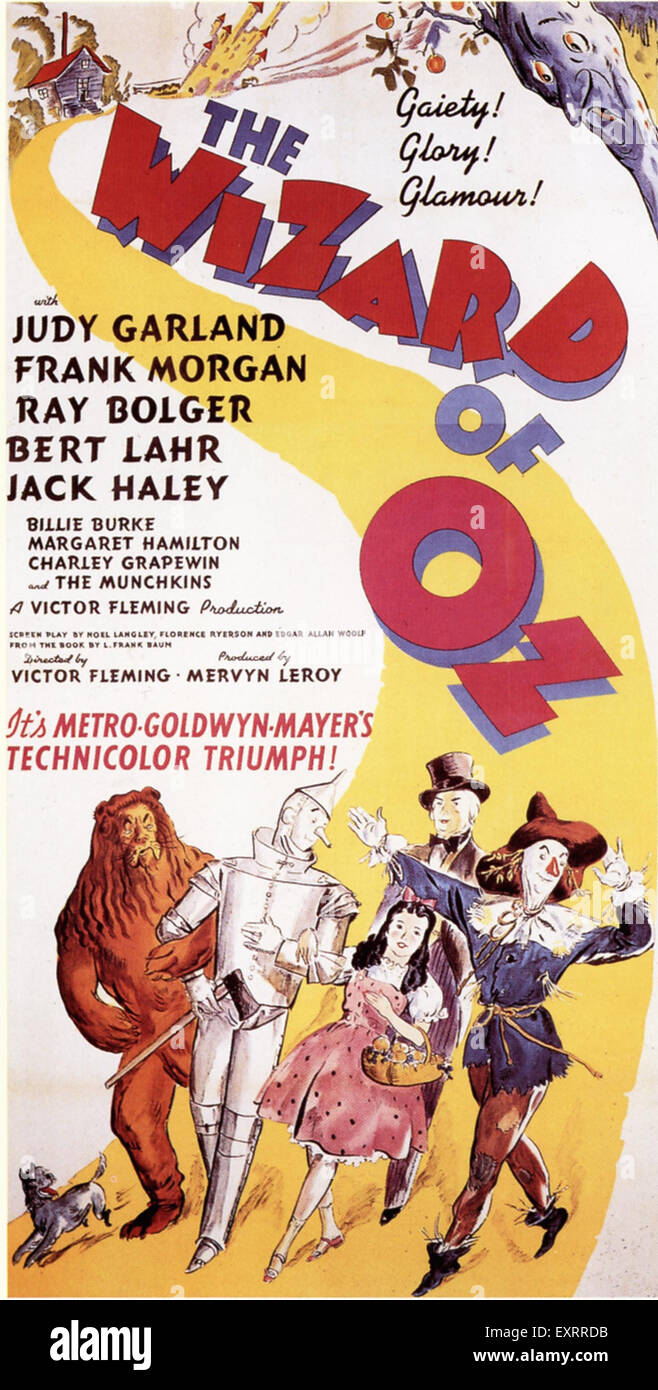 1930er Jahren USA Zauberer von Oz Filmposter Stockfoto