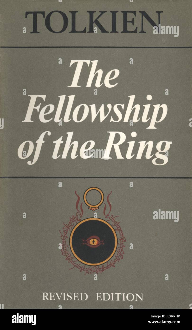 1970er Jahre UK der Fellowship of the Ring von Tolkien Buch Cover Stockfoto