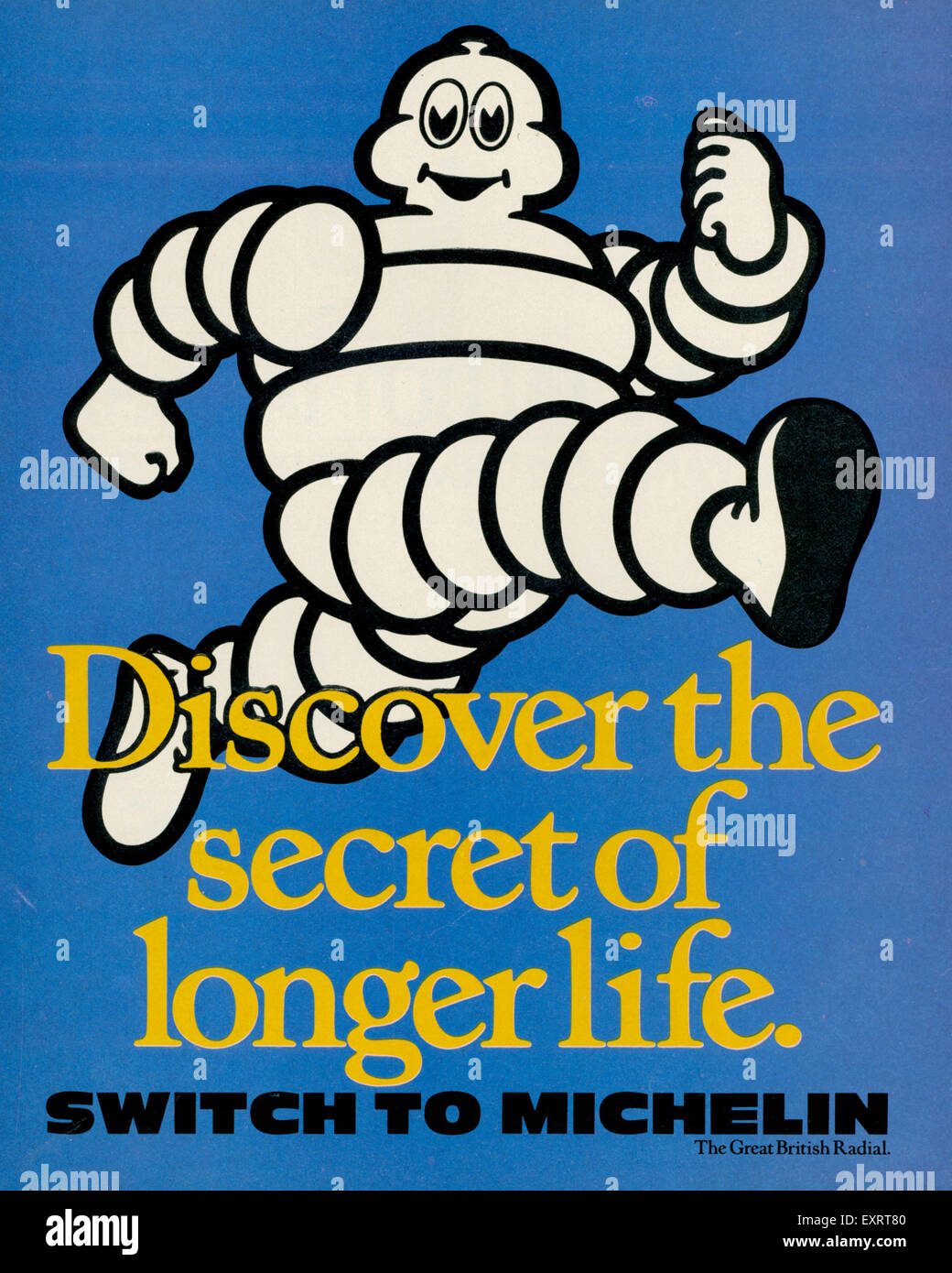 1980er Jahre UK Michelin Magazin Anzeige Stockfoto
