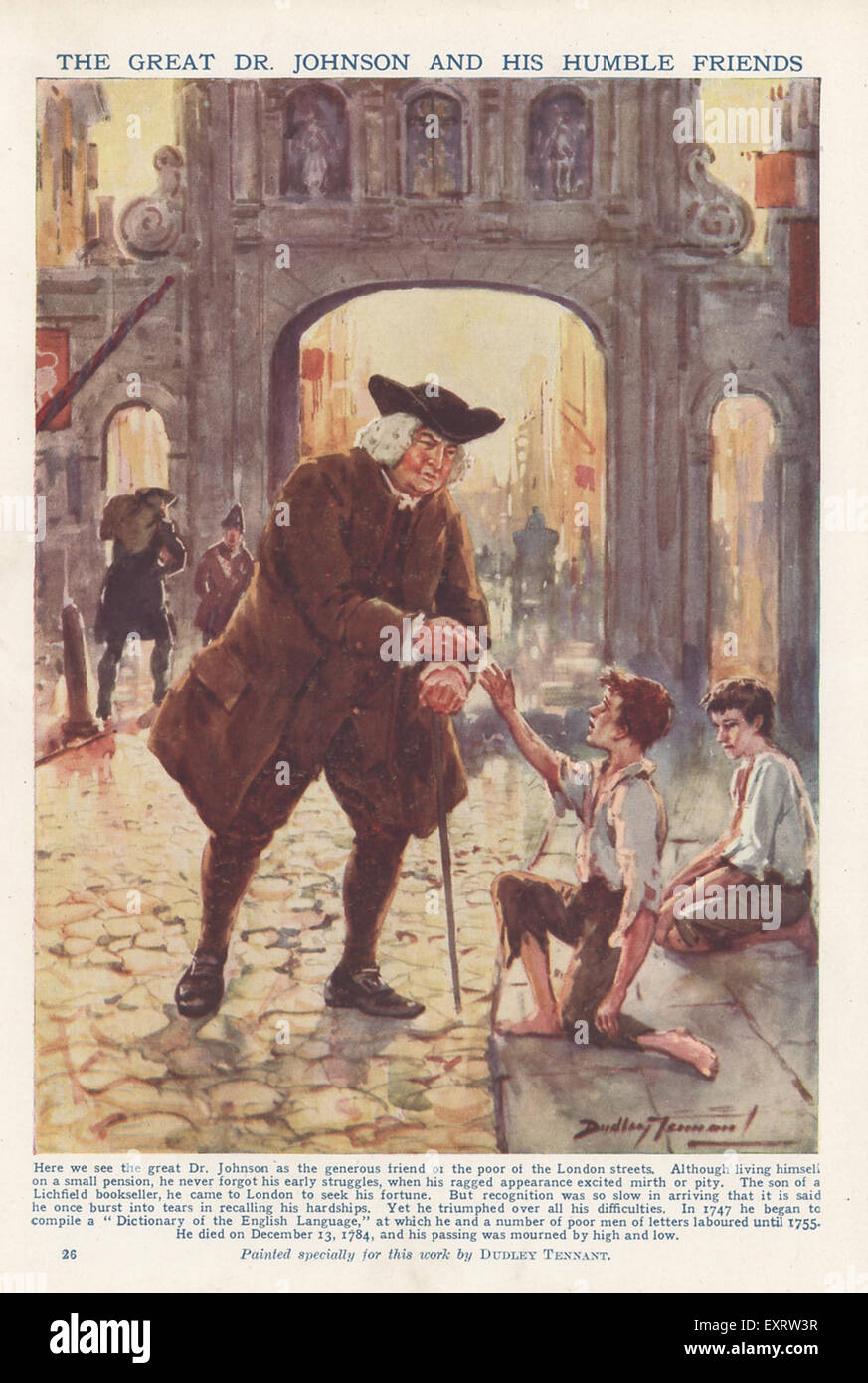 UK-Dr. Johnson Book-Platte Stockfoto