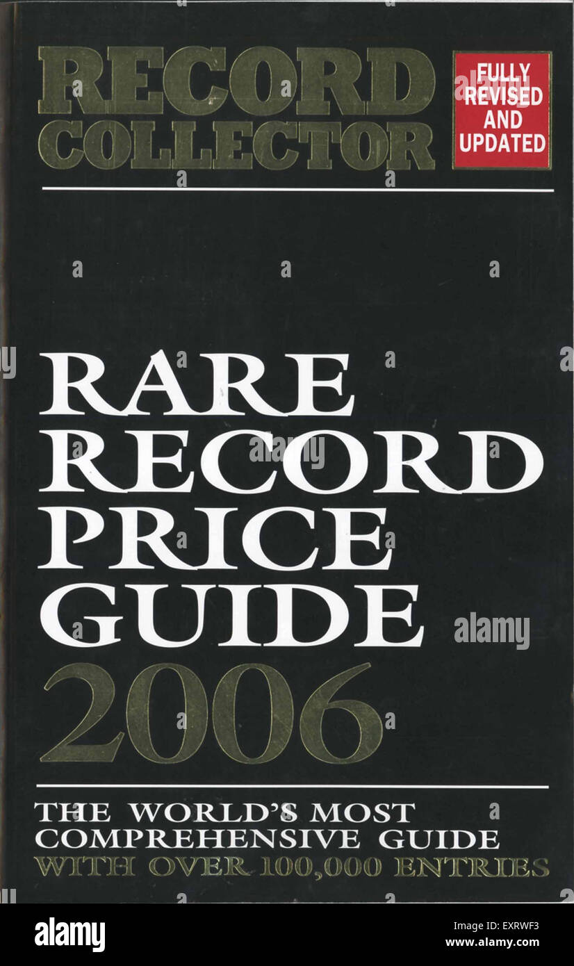 2000er Jahre UK Rare Records Preis Guide Book Cover Stockfoto