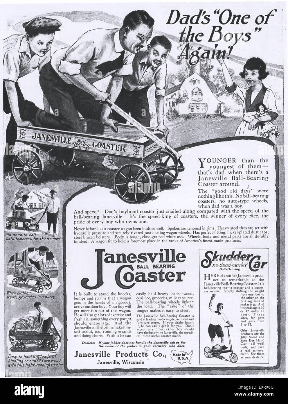 1910er Jahre USA Janesville Magazin Anzeige Stockfoto