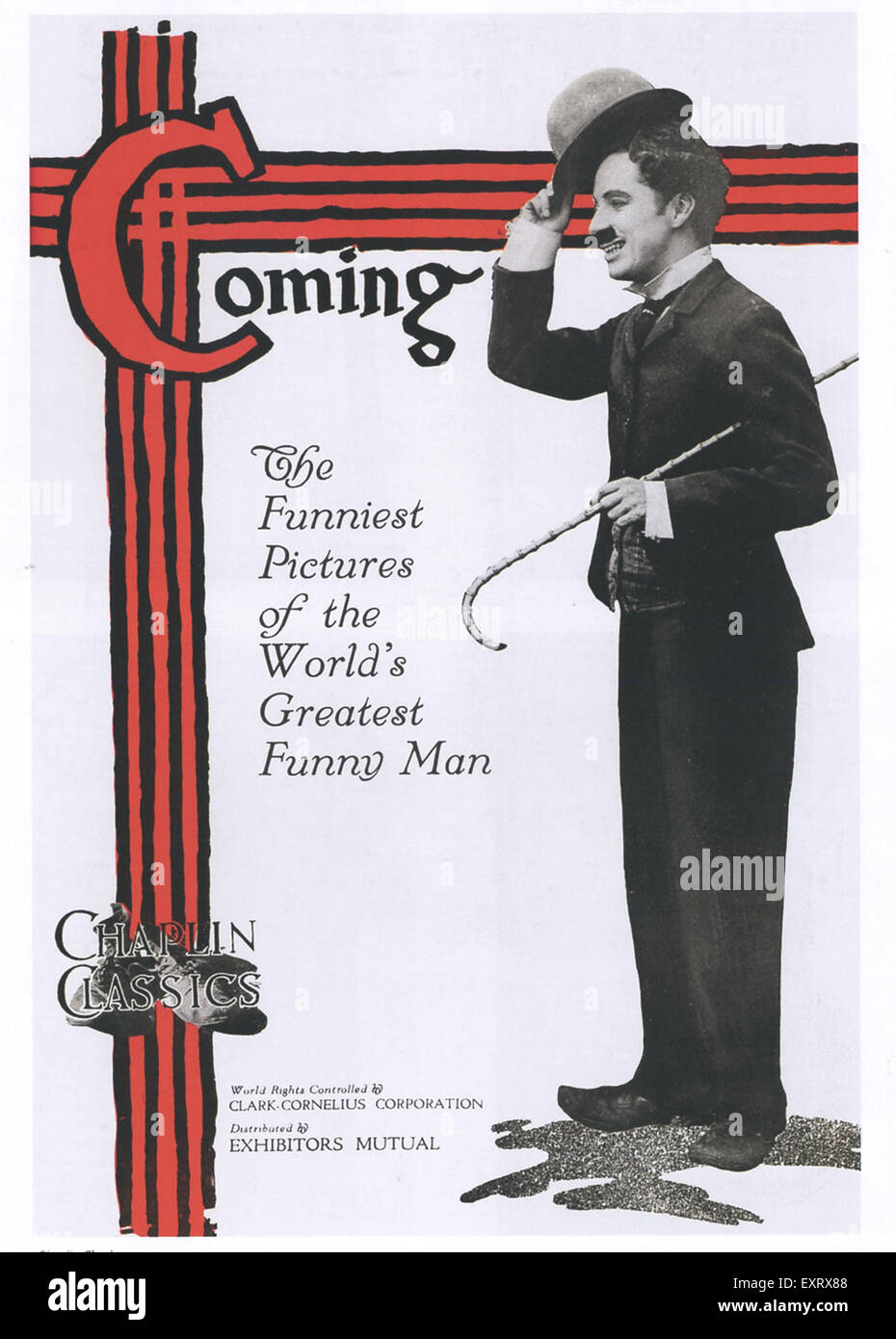 1910er Jahre USA Charlie Chaplin Poster Stockfotografie Alamy