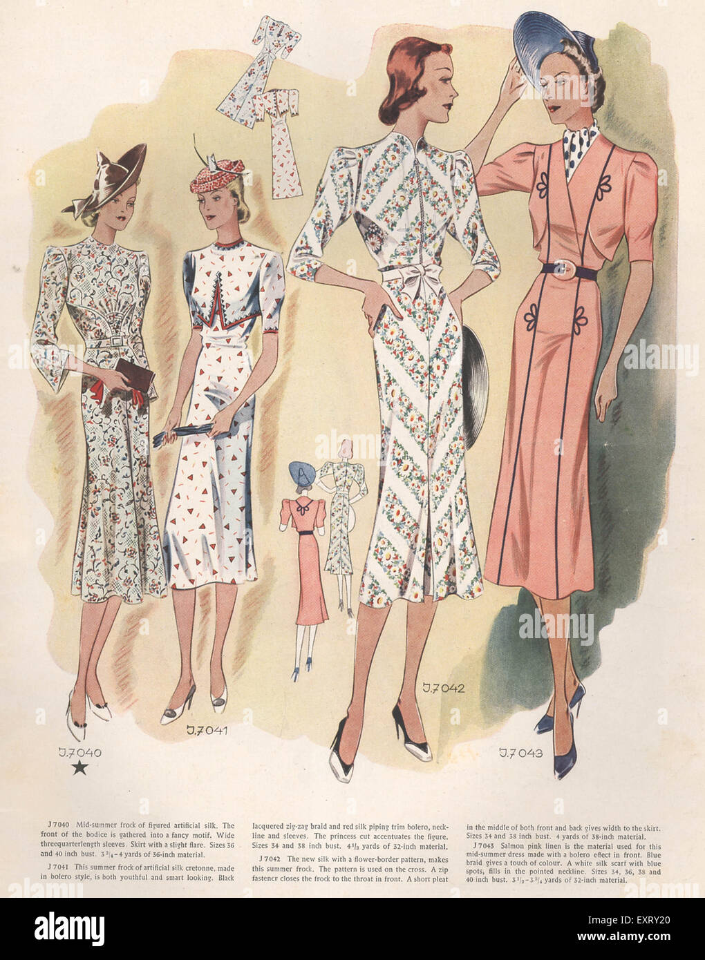 1930er Jahre UK Mode Magazin-Platte Stockfoto