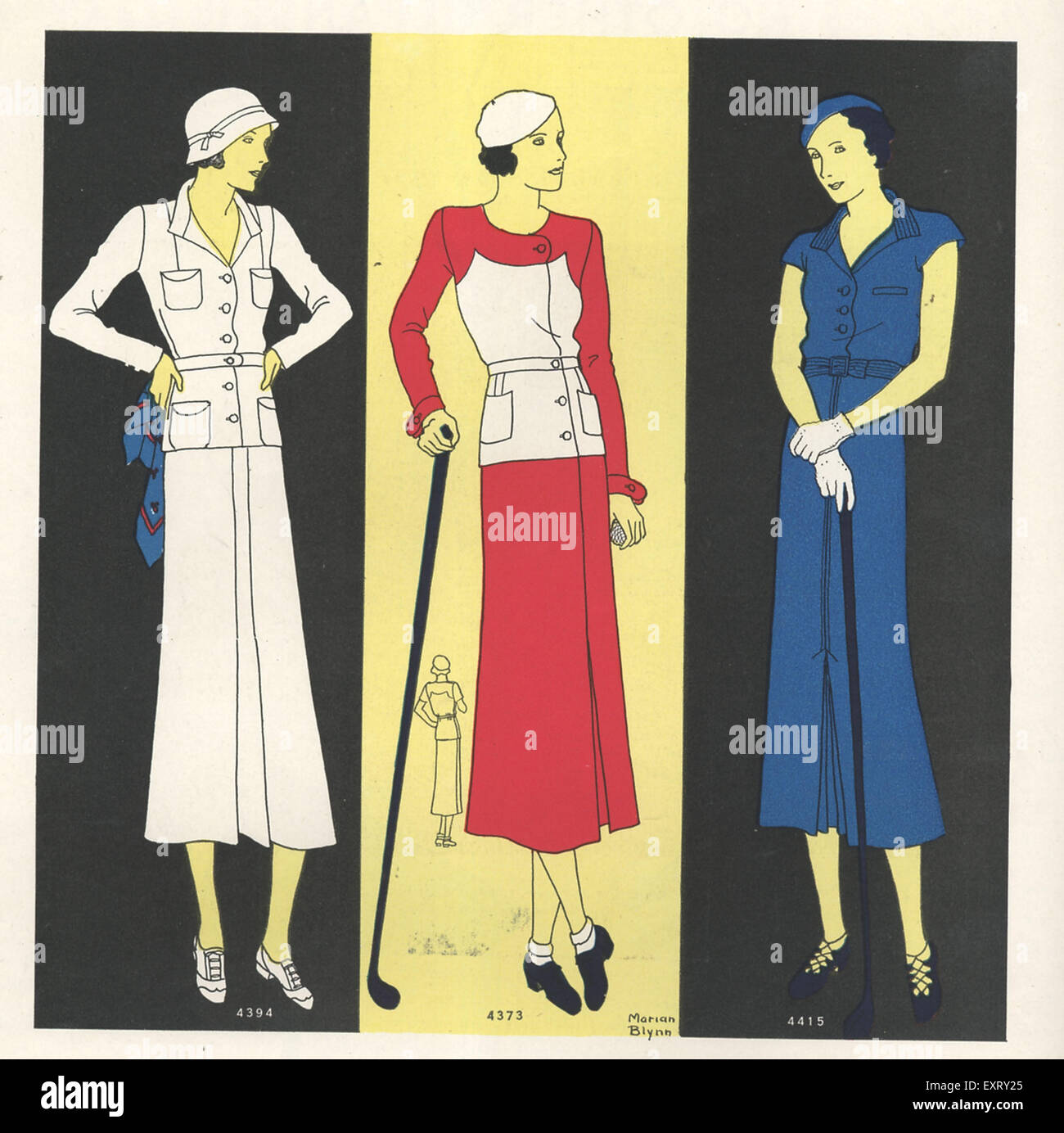 1930er Jahre UK Golf Magazin Platte Stockfoto