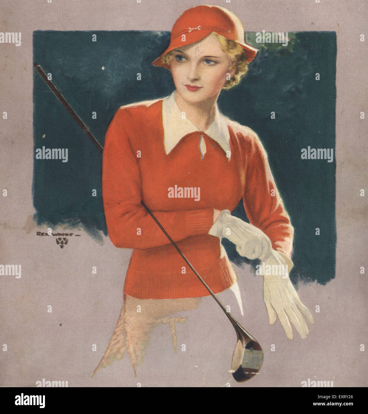 1930er Jahren USA Golf Magazin Anzeige (Detail) Stockfoto
