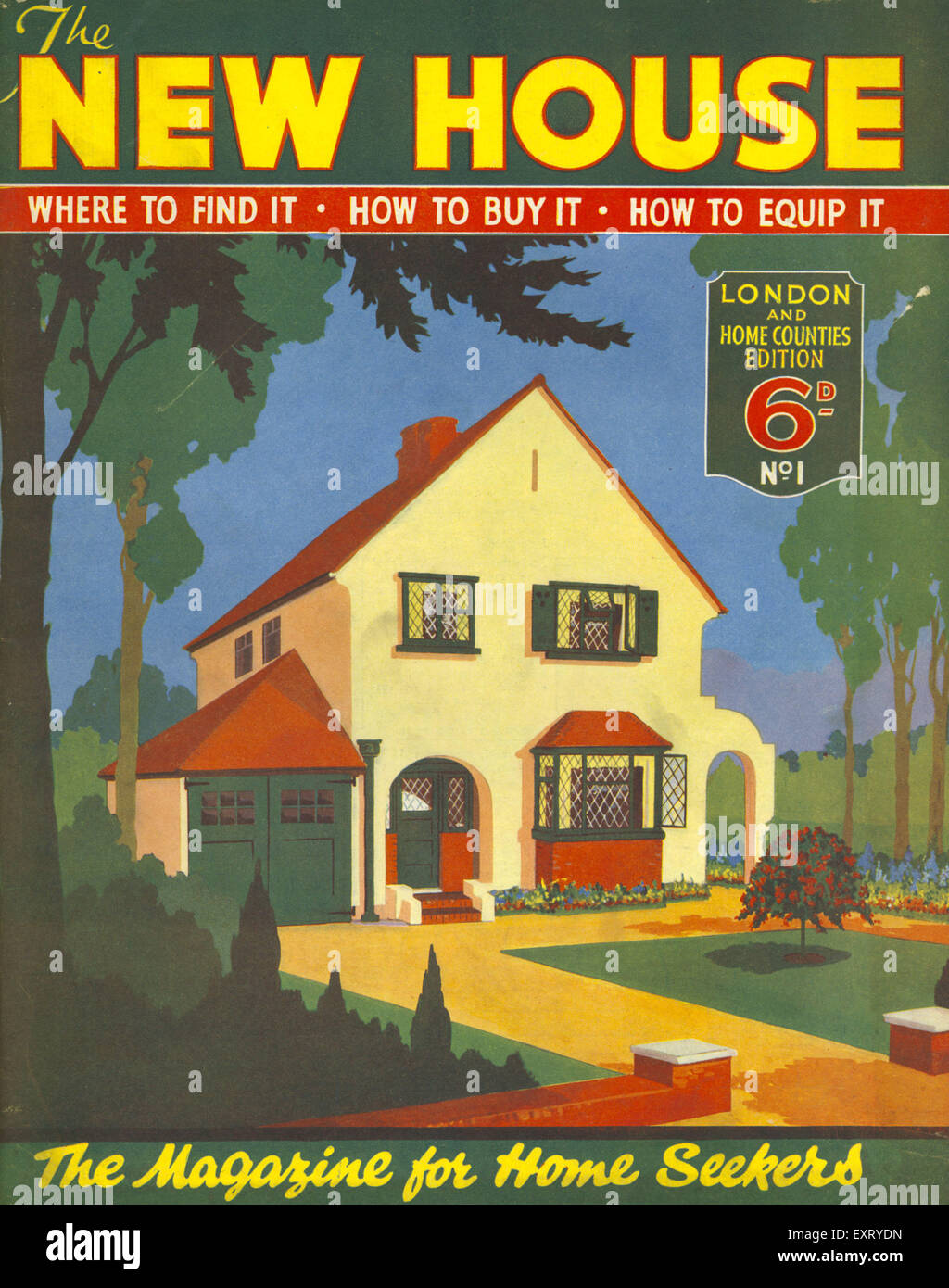 1930er Jahre UK neue Haus Magazin-Cover Stockfoto
