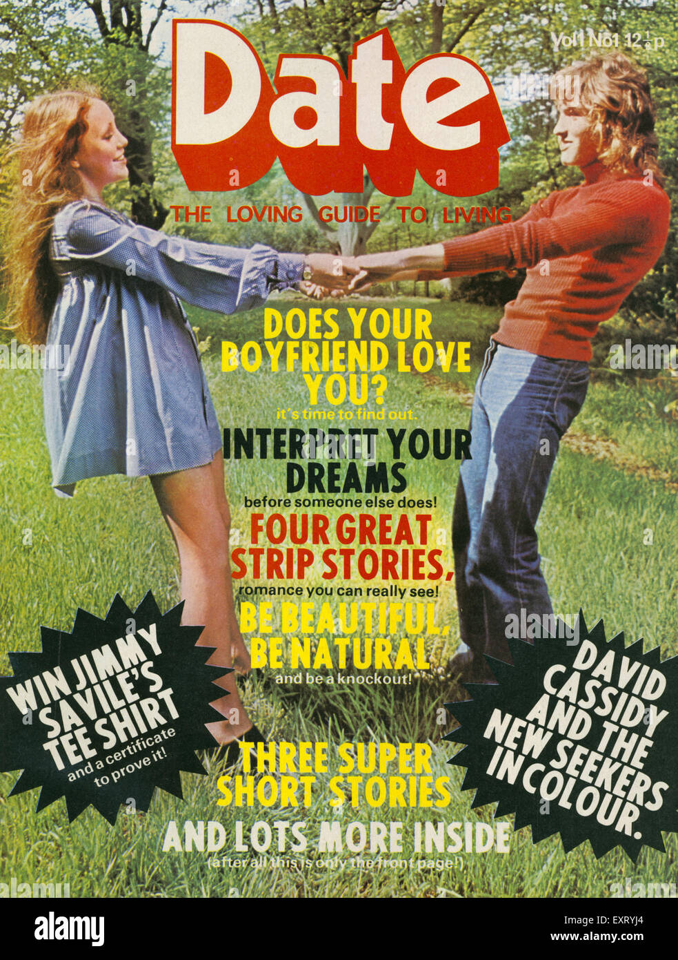 1970er Jahre UK Datum Magazin-Cover Stockfoto