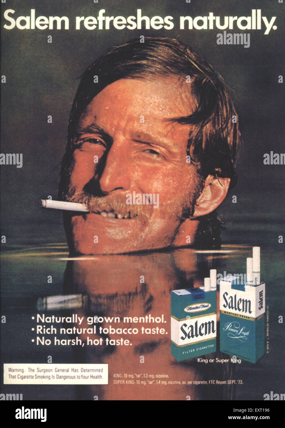 1970er Jahren USA Salem Magazin Anzeige Stockfoto
